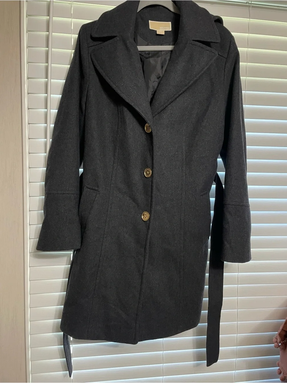 MICHAEL KORS Women's Wool-Blend Pea Coat Size 14
